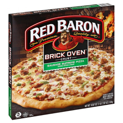 Red Baron Pizza Brick Oven Crust Sausage Supreme Frozen - 18.87 Oz ...