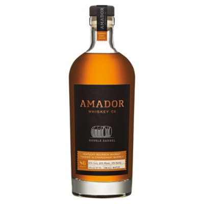 Amador Double Barrel 43% Alcohol Wheated Chardonnay Barrel Bourbon Whiskey 86 Proof - 750 Ml - Image 1