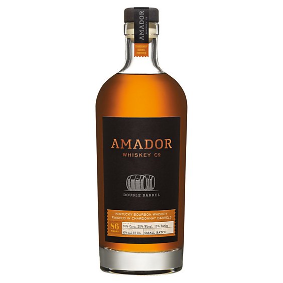 Amador Double Barrel Wheated Chardonnay Barrel Bourbon Whiskey 86 Proof 43% - 750 Ml