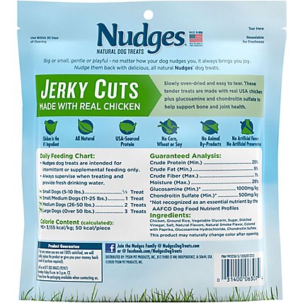Nudges Natural Dog Treats Health & Wellness Jerky Cuts Made With Real Chicken - 10 Oz - Image 5