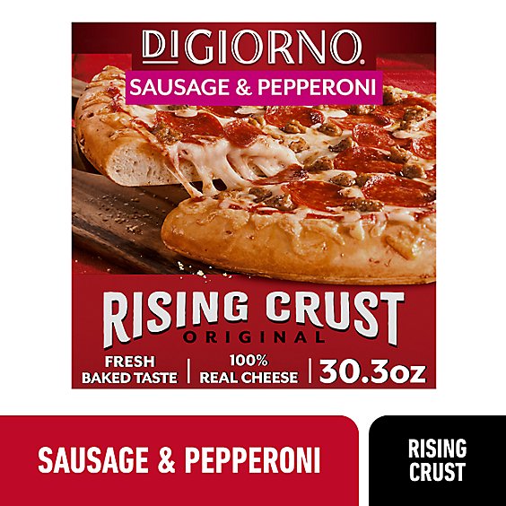 DiGiorno Cook and Serve Rising Crust Frozen Sausage and Pepperoni Pizza - 30.3 Oz