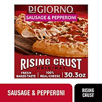 DiGiorno Cook and Serve Rising Crust Frozen Sausage and Pepperoni Pizza - 30.3 Oz - Image 1