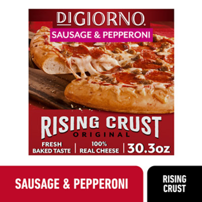 DiGiorno Cook and Serve Rising Crust Frozen Sausage and Pepperoni Pizza - 30.3 Oz