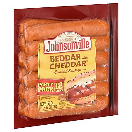 Johnsonville Sausage Smoked Beddar With Cheddar 12 Links - 28 Oz - Image 1