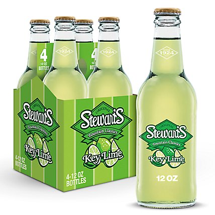 Stewarts Made With Sugar Key Lime Bottle - 4-12 Fl. Oz. - Image 1