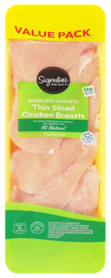 Signature Select Chicken Breast Boneless Skinless Thin Sliced - 1.5 lb