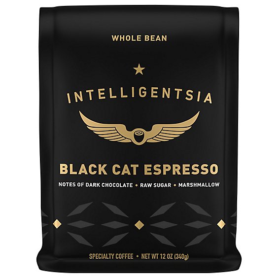 Intelligentsia Black Cat Classic Espresso Medium Roast Direct Trade Whole Bean Coffee Bag - 12 Oz