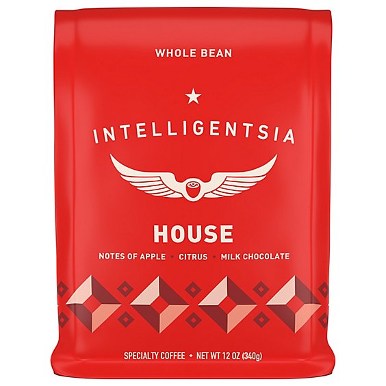 Intelligentsia House Blend Light Roast Direct Trade Whole Bean Coffee Bag - 12 Oz