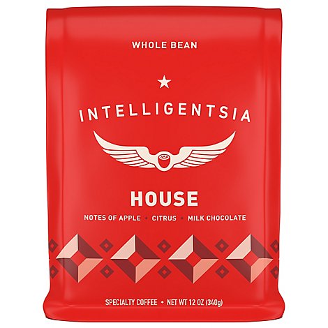 Intelligentsia House Blend Light Roast Direct Trade Whole Bean Coffee Bag - 12 Oz