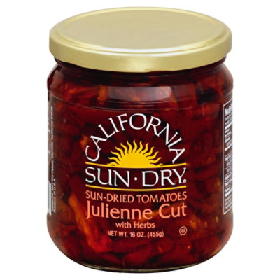 California Sun Dry Sun-dried Julienne Cut Tomatoes with Herbs 8.5 Oz (Pack  of 2) : : Grocery & Gourmet Food