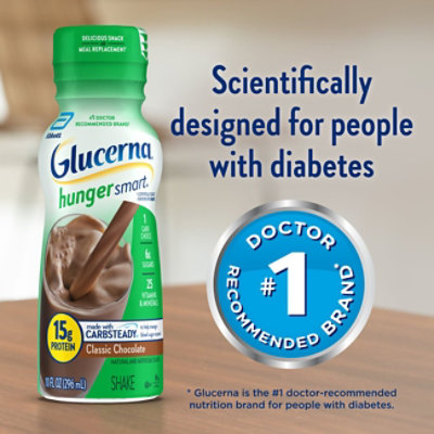 Glucerna Hunger Smart Diabetes Nutritional Shake Ready To Drink Rich Chocolate - 6-10 Fl. Oz. - Image 2