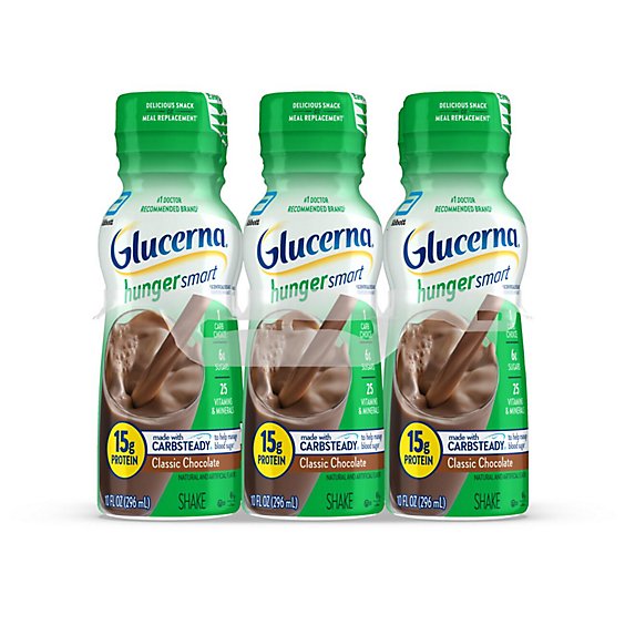 Glucerna Hunger Smart Diabetes Nutritional Shake Ready To Drink Rich Chocolate - 6-10 Fl. Oz.