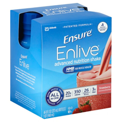 Ensure Enlive Advanced Meal Replacement Shake Ready To Drink Strawberry