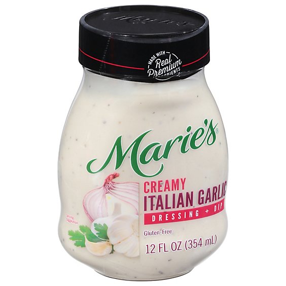 Maries Dressing Creamy Italian Garlic - 12 Fl. Oz.