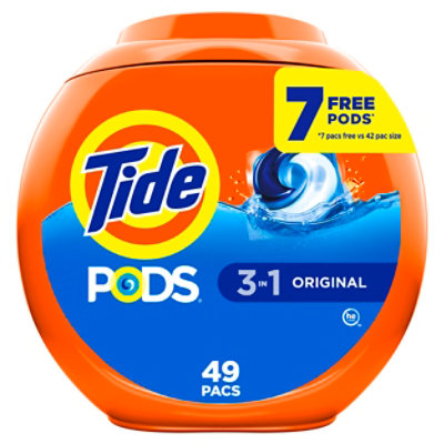 Tide PODS Original Scent Liquid Laundry Detergent Pacs - 42 Count - Image 1