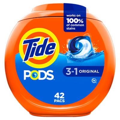 Tide PODS Liquid Laundry Detergent Pacs Original - 42 Count