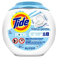 Tide PODS Laundry Detergent Liquid Pacs Free & Gentle - 42 Count - Image 1