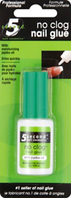 5 Second Nail Cosmetics Nail Glue No Clog With Jojoba Oil - 0.10 Oz - Image 2