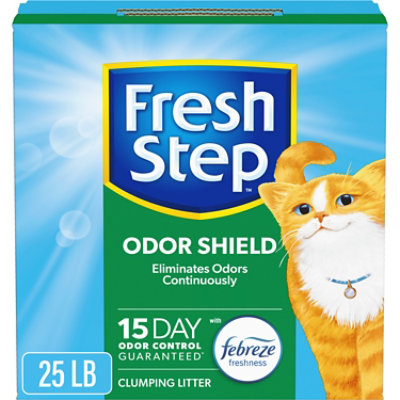 Fresh Step Odor Shield Scented Clumping Cat Litter With The Power Of Febreze - 25 Lbs - Image 1