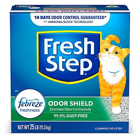 Fresh Step Cat Litter Scoopable Odor Shield Scented - 25 Lb