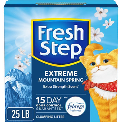 Fresh Step Extreme Mountain Spring Scented Clumping Litter with Febreze - 25 Lbs - Image 1