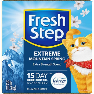 Fresh Step Extreme Mountain Spring Scented Clumping Litter with Febreze - 25 Lbs - Image 2