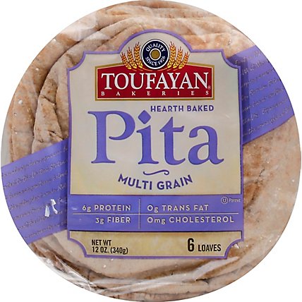 Bread Pita Multigrain - Each - Image 2