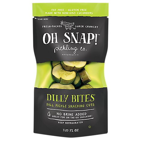 Oh Snap Pickle Bites Dill Frsh Kosher - 3.5 Oz
