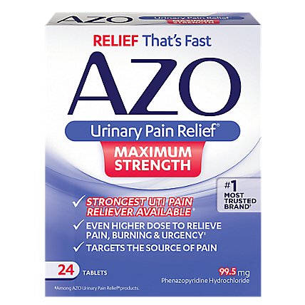 AZO Urinary Pain Relief Maximum Strength Tablets - 24 Count - Image 2