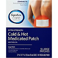 Signature Care Medicated Patch Cold & Hot Extra Strength Large - 5 Count - Image 2