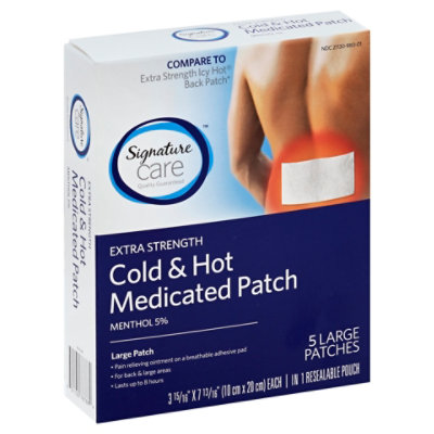 Signature Select/Care Medicated Patch Cold & Hot Extra Strength Large - 5 Count - Image 1