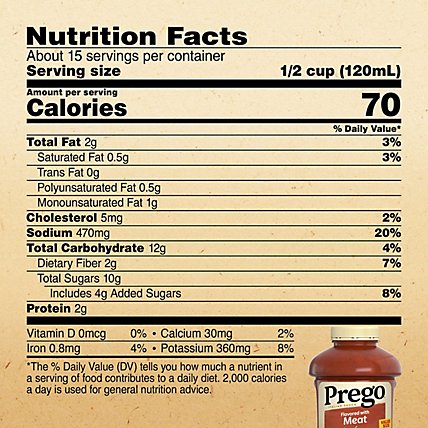 Prego Sauce Italian Flavored With Meat - 67 Oz - Image 4