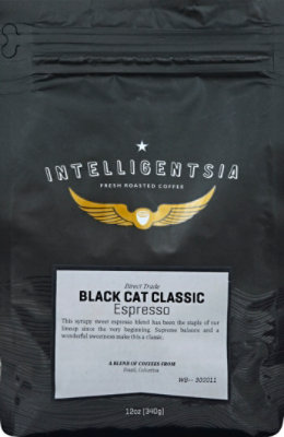 INTELLIGENTSIA Coffee Direct Trade Fresh Roasted Organic Espresso Black Cat - 12 Oz - Image 2