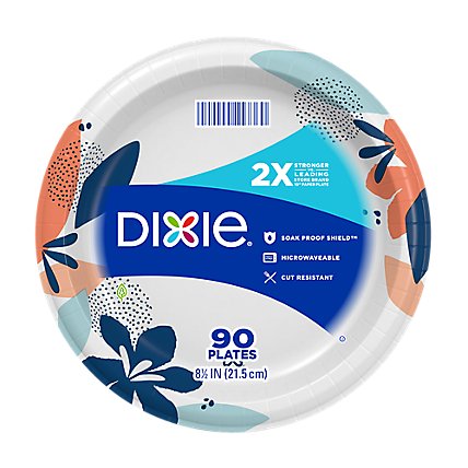 Dixie Everyday Paper Plates Printed 8 1/2 Inch - 90 Count - Image 3