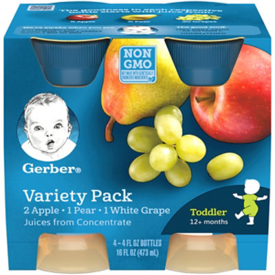 Gerber Fruit Juice Bottles Variety Pack - 4-4 Fl. Oz. - Image 4