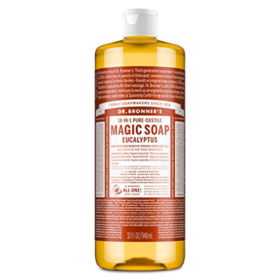 Dr. Bronners Liquid Soap Pure-Castile 18-In-1 Hemp Eucalyptus - 32 Fl. Oz. - Image 2