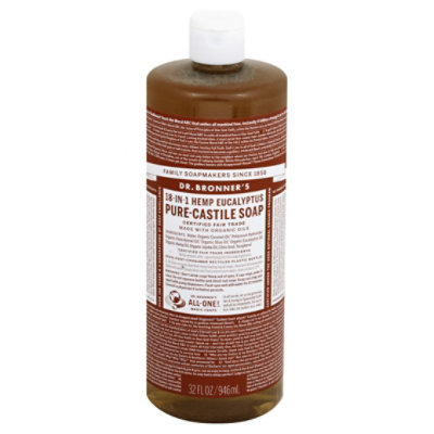 Dr. Bronners Liquid Soap Pure-Castile 18-In-1 Hemp Eucalyptus - 32 Fl. Oz.