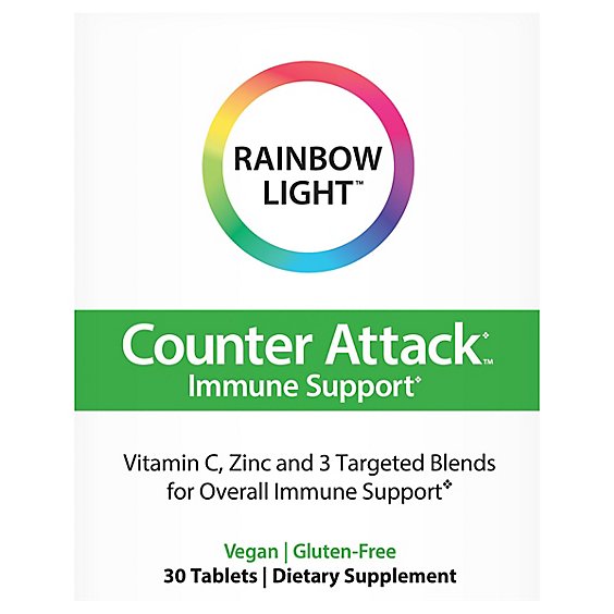 Rainbow Light Dietary Supplement Tablets Counter Attack Immune Support - 30 Count