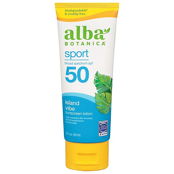 Alba Botanica Fragrance Free SPF 45 Sport Sunscreen - 4.0 Oz