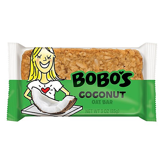 Bobos Oat Bar Coconut - 3 Oz
