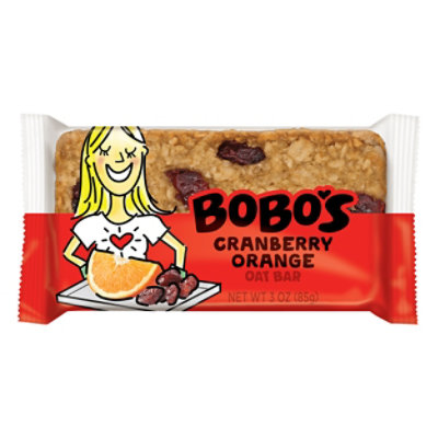 Bobos Oat Bar Cranberry Orange - 3 Oz - Image 1