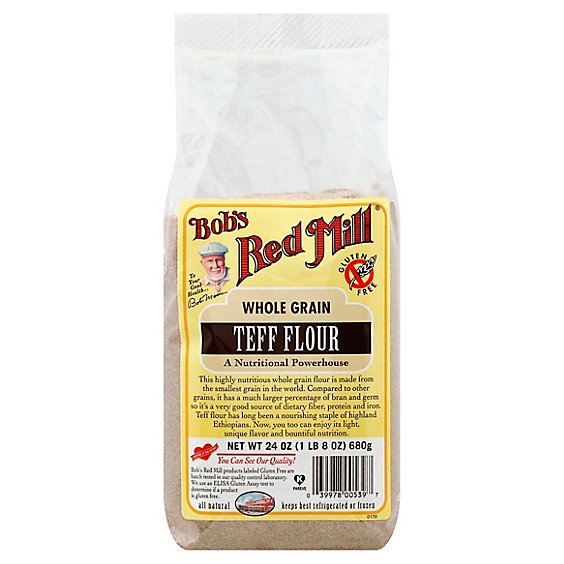 Bobs Red Mill Flour Teff Whole Grain Gluten Free - 24 Oz