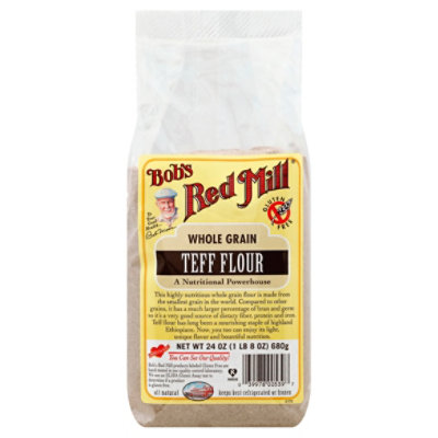 Bobs Red Mill Flour Teff Whole Grain Gluten Free - 24 Oz