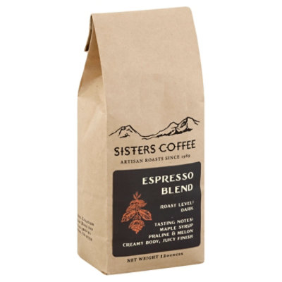 Sisters Coffee Coffee Dark Roast Espresso Blend - 12 Oz - Image 1