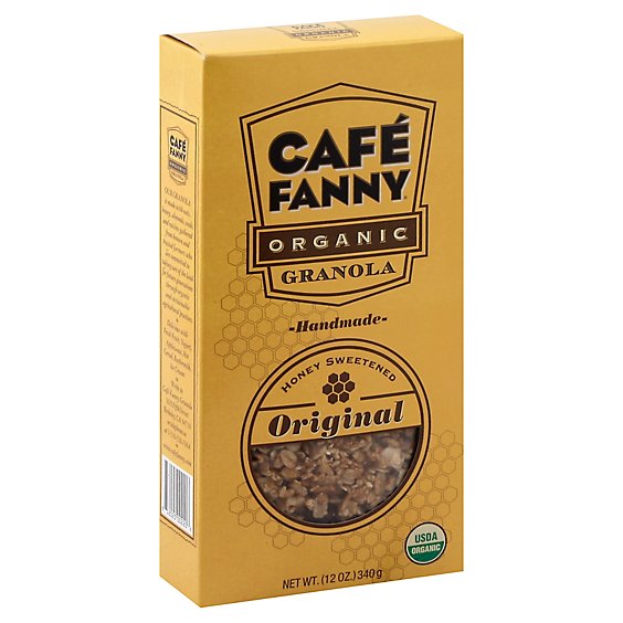 Cafe Fanny Granola Organic Honey Sweetened Original - 12 Oz