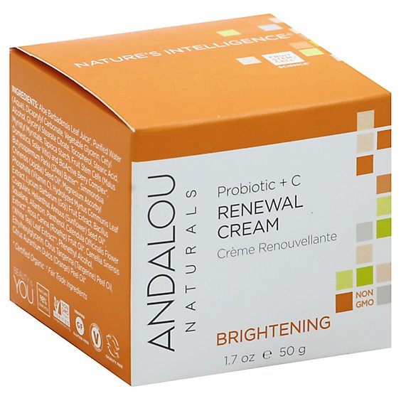 Andalou Naturals Probiotic + C Brightening Renewal Cream - 1.7 Oz