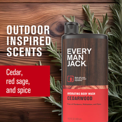 Every Man Jack Cedarwood Hydrating Mens Body Wash - 16.9 Oz - Image 4