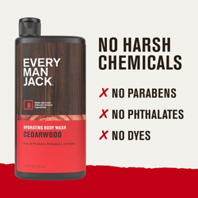 Every Man Jack Cedarwood Hydrating Mens Body Wash - 16.9 Oz - Image 5
