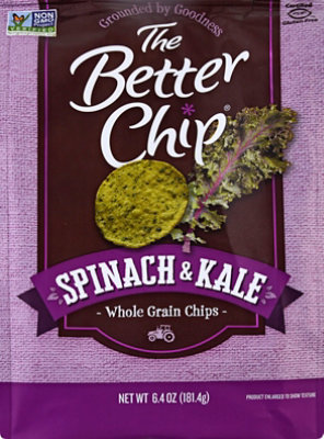 The Better Chip Spinach & Kale Whole Grain Chips - 6.4 Oz - Image 2