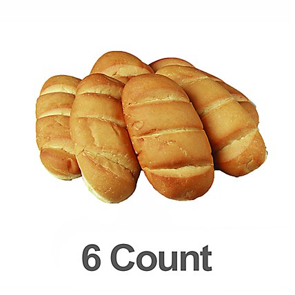 Bakery Rolls Hoagie - 6 Count - Image 1